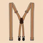 light brown suspenders image